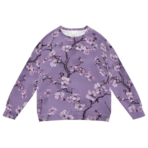 Kinder Hoodie Mit Blumen-Druck - Baumwolle Sweatshirt Für Jungen Und Mädchen