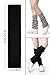 Clothirily Leg Warmers - Fashion Knit Neon Leg Warmers for Women 80s Sports Party Yoga Accessories 2 Pairs, Black & Grey