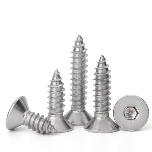 SUSビス 皿木ネジ4.65×80 プラグTUL6×75 100本セット SUSビス 皿木ネジ