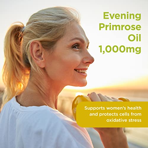 Healthspan Evening Primrose Oil | Support Women's Health | Helps Maintain Hormonal Balance | Rich Source of Omega 6 Fatty Acids | Added Vitamin E | Vegan (90 Capsules, 1,000mg) - Image 3