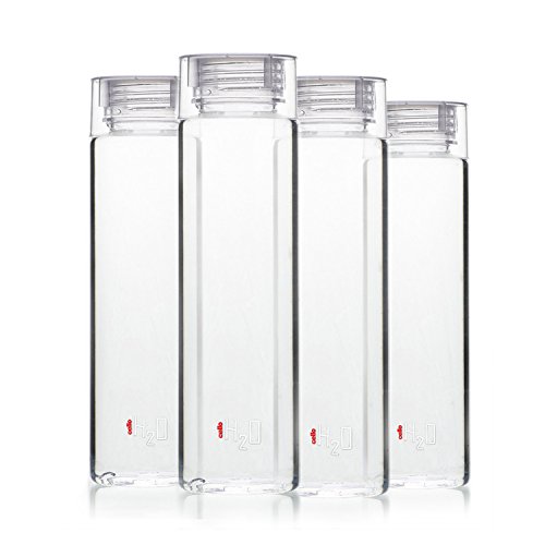 CELLO H2O Premium Edition Water Bottles Set of 4, 1000ml Each, Transparent | Food Grade,...