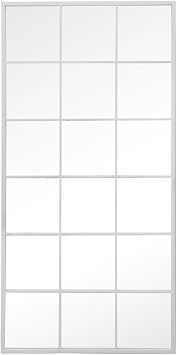 MirrorOutlet The Genestra - White Modern Window Garden Full Length Wall Mirror 69