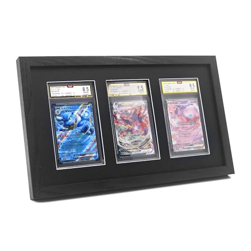Image of FramePro PSA Graded Card Display Frame, Wall Mount Baseball Trading Card Display Case ONLY fit for PSA Graded Cards, Display for Basketball Football Hockey Pokemon MTG Yugioh Cards 3 PSA