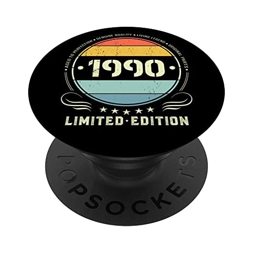 1990 Edición limitada 1990 cumpleaños Popsocket para mujeres y hombres PopSockets PopGrip Intercambiable