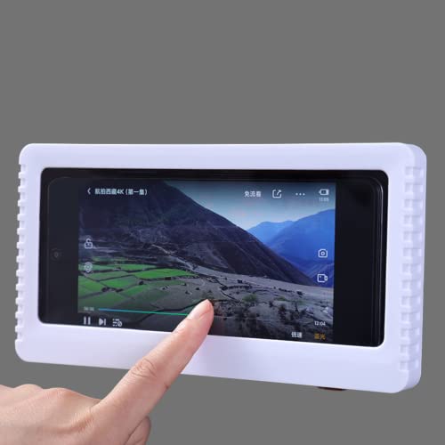 Image of Shower Phone Holder | Waterproof Bathroom Mobile Phone Holder | Anti-Fog Case for Shower | Wall Mountable | 6.8 Inch Support Touch Screen Parent (White)
