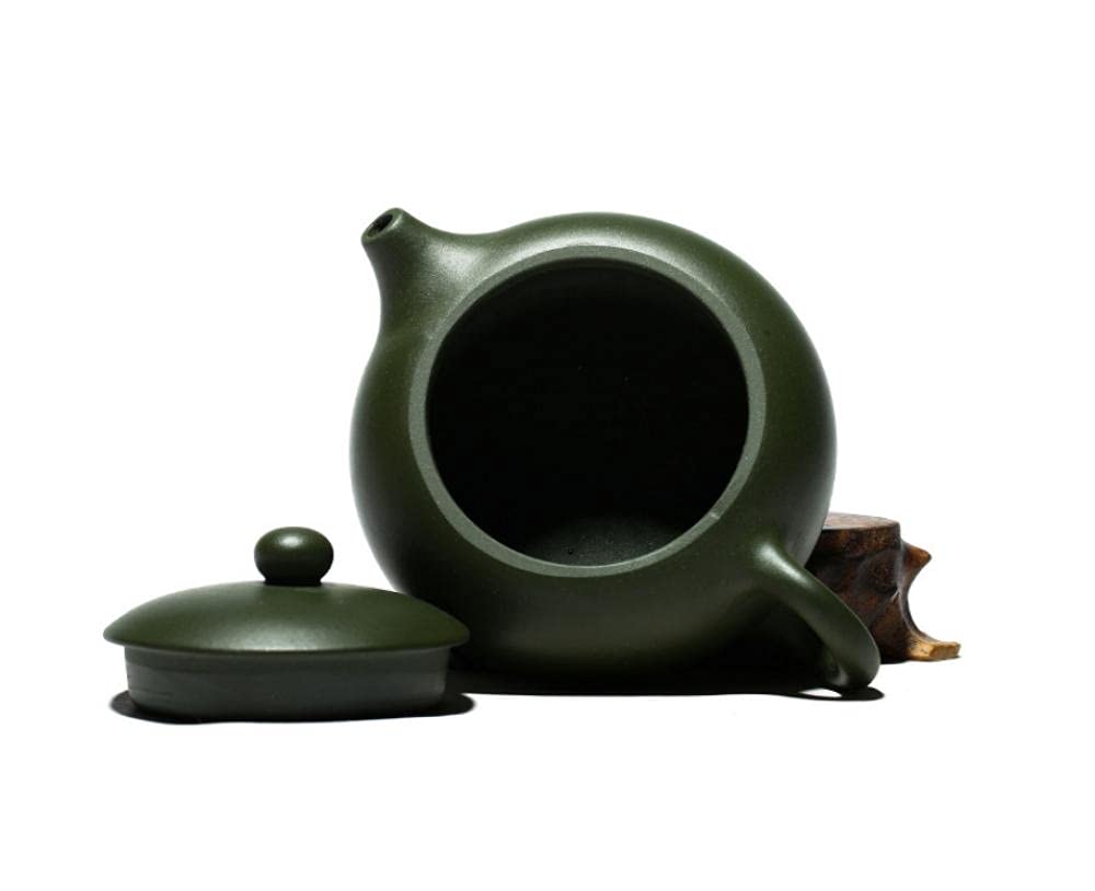 Tetera Juego De Té Teapot Tetera De Té Tea Kettle Tetera De Arcilla Púrpura Hecho A Mano Arcilla Verde Plana Xishi Tetera Doméstica 190Ml Tazas De Utensilios De Té Para Beber Té