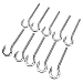 FILFEEL 10pcs Stainless Steel Screw Hooks for Cup Hanging in Industry & Mechanical Equipment M4 (M4)