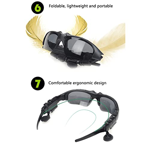 Sport Wireless Bluetooth Audio Sunglasses, Open Ear Smart Driving Polarized Sunglasses - Image 4