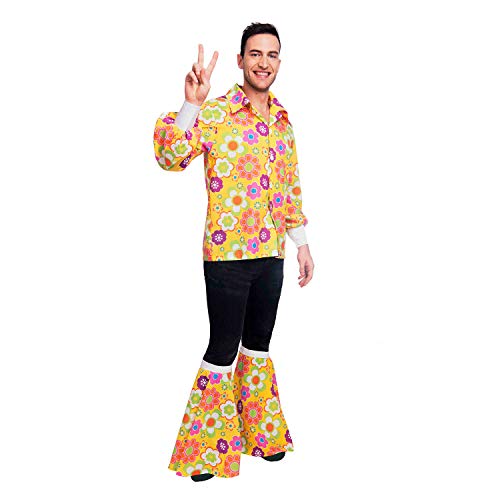 Tenue Hippie Homme Amscan avec Chemise Imprimée et Couvre-Bottes de Fête