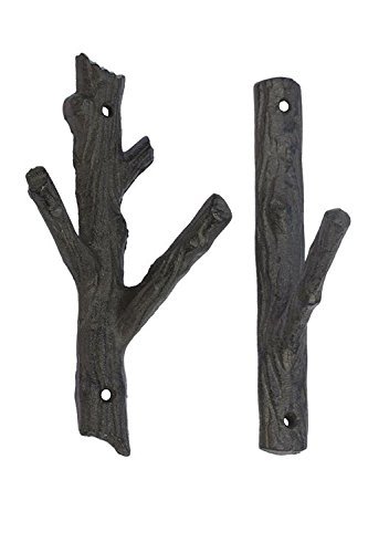 Cast Iron Branch Look Wall Hook Set Of 2 Display Hook Country Cabin Home D
