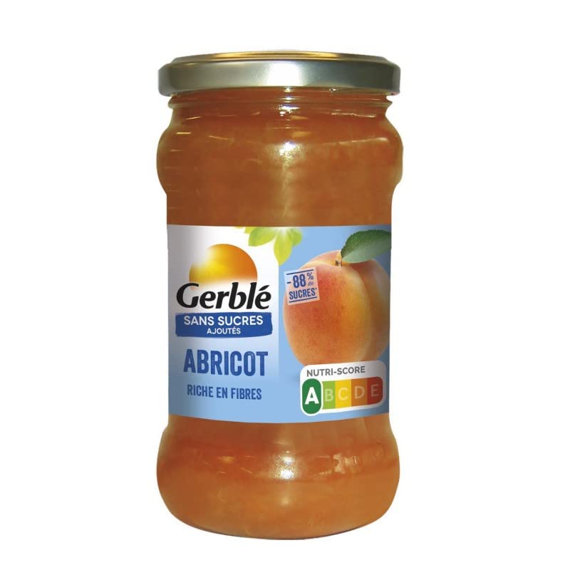 GERBLÉ - Confiture Abricot Sans Sucres Ajoutés 320G - Lot De 4 - ...