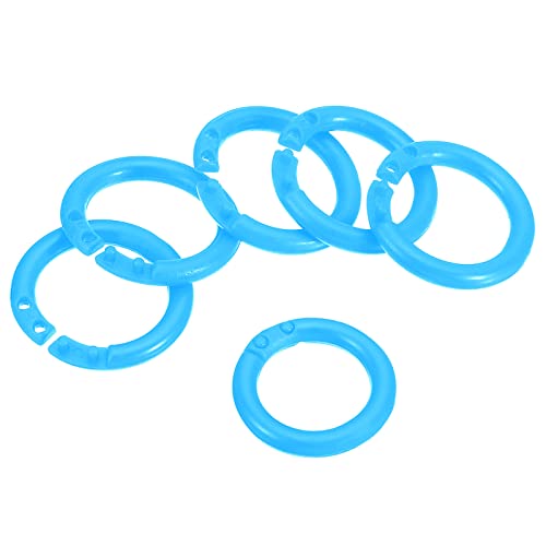 Anneaux en plastique pour feuilles mobiles 2cm de diamètre lot de 100 pièces bleu PATIKIL