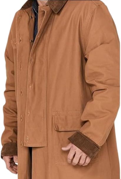Yolo Jackets Men's Old Cowboy Full Length Western Duster Long Cotton Coat for Men