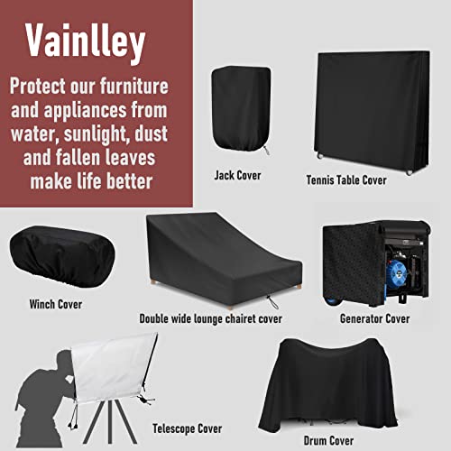 Vainlley Patio Chaise Lounge Cover Outdoor Waterproof Double Wide Chaise Lounge Chair Cover Heavy Duty Windproof Furniture Cover-82X56X34X16.5In #TOP7