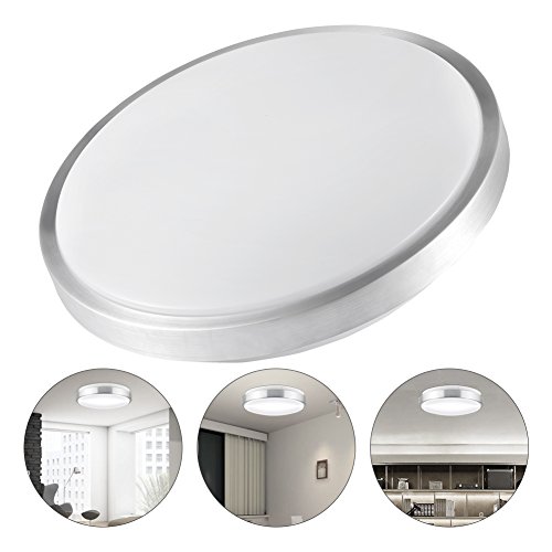 LEDGLE 25W LED Ceiling Lights, 13.6in, 220W Incandescent Bulbs Equivalent, 1800lm, Lighting for Bathroom, Kitchen, Hallway, Flush Mount Ceiling Light, 6000K Daylight White