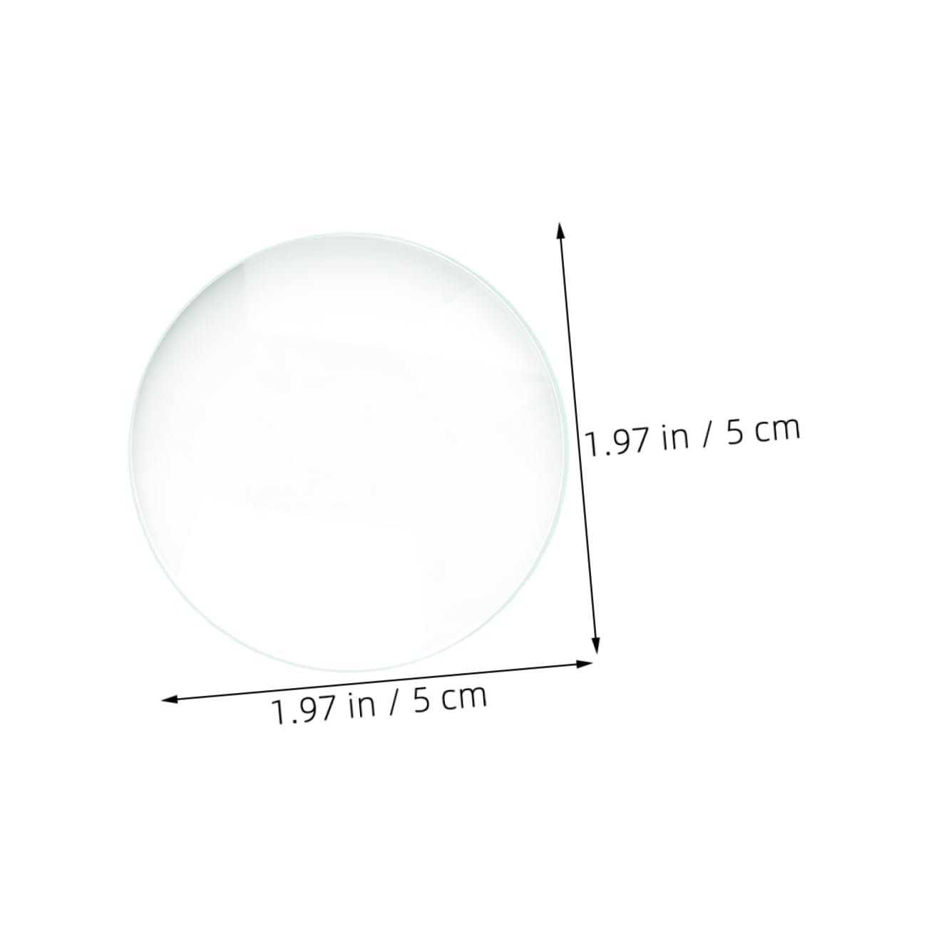 Holibanna Double Convex Lens Optical Glass Precision Magnifying Lenses for Educational Experimental Purposes