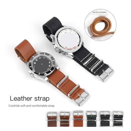 Bracelet de montre cuir rétro fait main l'histoire au poignet - 5