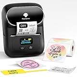 Phomemo M110 Portable Wireless Thermal Label Printer, Bluetooth Label Maker Machine for iOS & Android, Address Label Printer Machine for Barcode, Retail, Home, Office, with 1 Roll 40x30mm Label