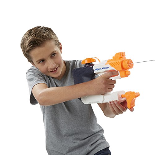 Brinquedo Lança Agua Nerf Super Soaker Squall Surge Hasbro Azul/Laranja/Branco