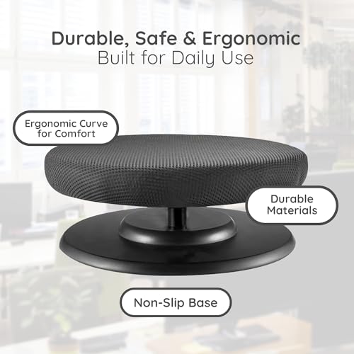 Image of Active Seat Balance Trainer & Core Balance Disc | Portable Chair Posture Corrector for Home or Office | Improve Posture, Core Strength & Stability While Sitting