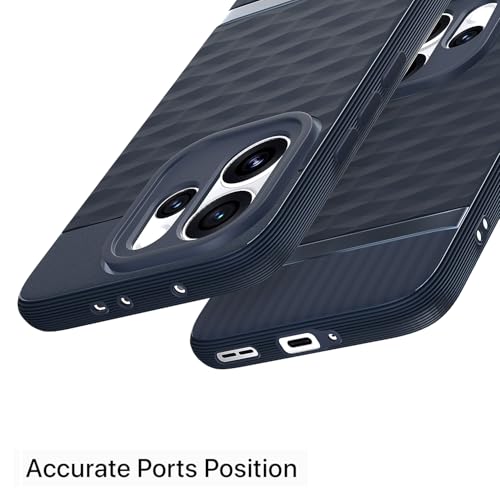 Image of Pikkme Back Cover for Oppo Reno 15 Pro Mini 5G Camera Protection 3D Hexa Cube Design Silicone Protective Bumper Case (Blue)