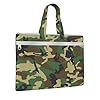 ERCgad Green Military Camo Print Lightweight Canvas Tote File Bag Books Office Supplies Shopping Daily Essentials #3