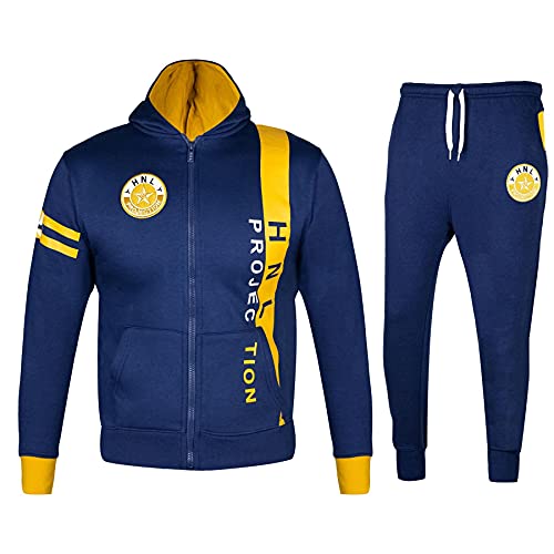 A2Z 4 Kids Boys Girls Tracksuit HNL Projection Contrast Zipped Hooded Top Jogging Bottoms Sports Comfortable Tracksuit