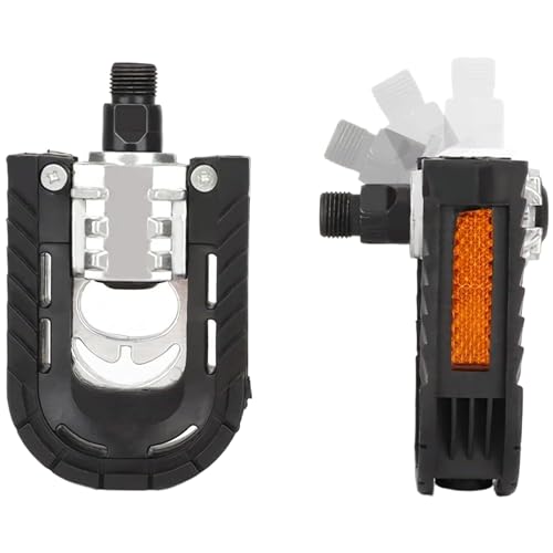 Pedales plegables para bicicleta 9/16'' con tira reflectante