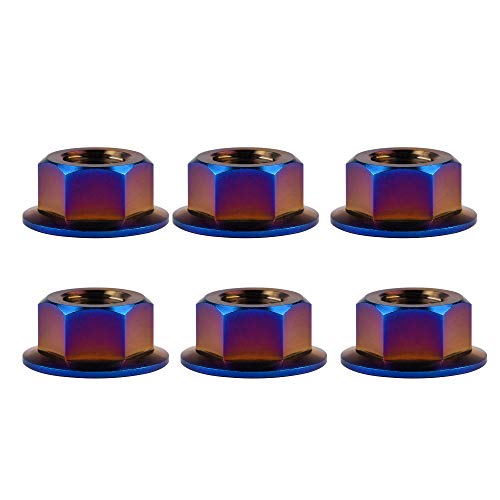 Écrou en titane DIN6923 M5 M6 M8 M10 M12 M14 M16 antirouille bleu feu