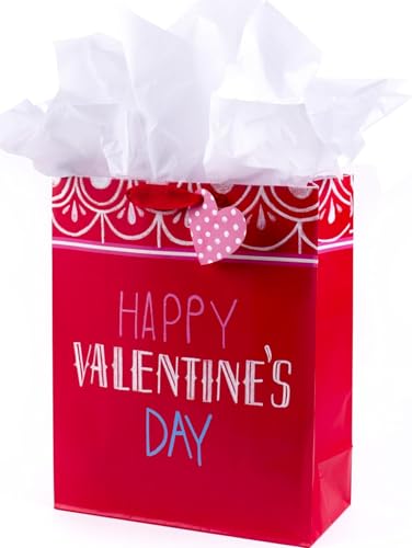 Hallmark 15" Extra Large Gift Bag with Tissue Paper (Happy Valentine's Day)