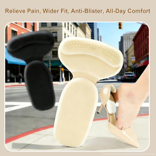 Image of Heel Pads for Loose Shoes, 2026 new Anti-Slip Heel Grips, Pain Relief Blister Heel Protector, Soft Cushion Inserts for Men Women (10Pairs-Beige)