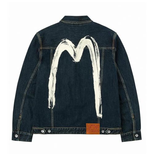 [�G���B�X] �W�[���Y �单 �G�r�X �f�j���W���P�b�g 3rd 4th G�W���� ������� 2EAHTM5DJ1003XXDN Washed Brushstroke Daikoku Print Regular Fit Denim Jacket