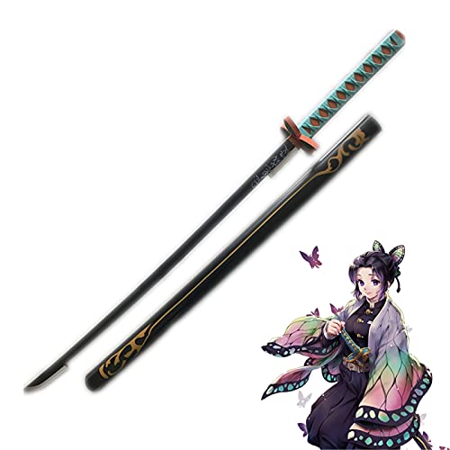 104cm Demon Slayer Kochou Shinobu Cosplay Katanas Lame épée Arme Prop Anime Ninja épée Jouets Accessoires éPéE en Bambou ModèLe Les Bras Artisanat Enfants Adultes Cadeau Cosplay Spectacle Accessoires Cover