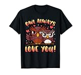 Photo Gallery gufo always love you carino san valentino maglietta Photo Gallery gufo always love you carino san valentino maglietta
