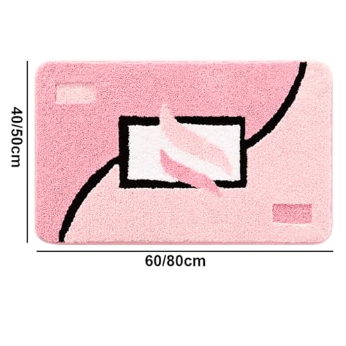 Tapis de bain absorbant l'eau de douche en microfibre bordeaux - 2