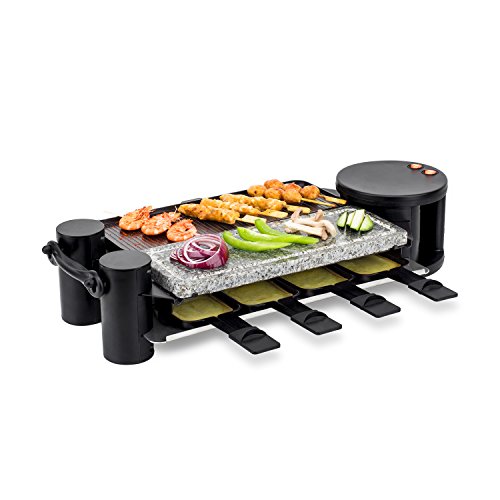 Plancha Grill H.Koenig Rp360 - 8 Personas - 1200W - Acero Inoxidable - Gris/Negro