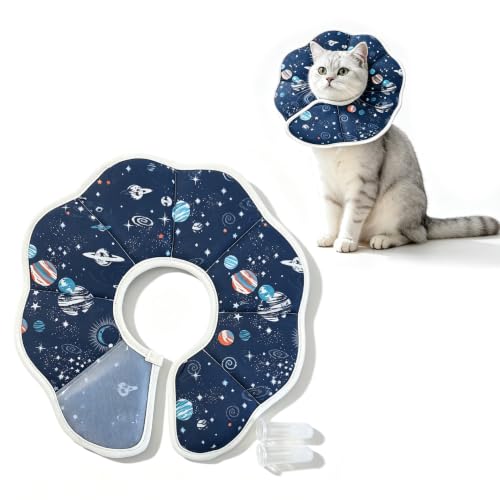 Gnovldg Collerette Chat, Réglable Collier de Récupération Chat, étanche