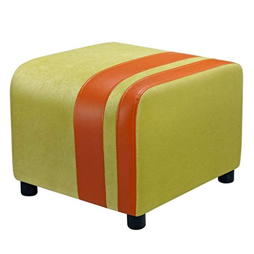 Pouf repose-pieds vert clair 45x50x40cm avec coussin moelleux