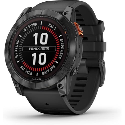 Garmin Fenix 7X Pro Solar, Glass, Slate Gray Steel, Black Bundle with 2 Year Enhanced Protection Pack - Image 3