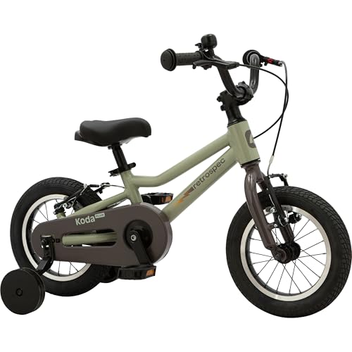 Image of Retrospec Koda Plus Kids Bike for Boys & Girls Ages 2-3 Years - 12 inch Children's Bicycle, Adjustable Seat & Handlebars, Removable Training Wheels, Front Hand Brakes, Rear Coaster Brake & Safety Bell