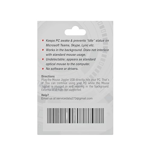 Image of Mouse Jiggler USB Mouse Mover - Portable Plug-and-Play Cursor Shaker & Vibration Device to Keep PC /Laptop Awake, Prevents Sleep & Lockdown Mode, Moves Arrow Automatically, Ideal for Remote Work