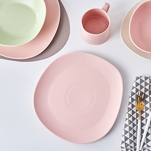 Stone Lain Delilah Dinner Plate 6-Piece Dish Set, Porcelain, Blush #TOP5