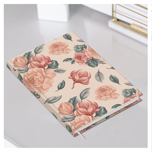 Image of Hard Bound Notebook for Girls & Women | A5 Ruled Journal | 192 Pages | 80 GSM Premium Paper | Designer Laminated Cover | Ribbon Bookmark | Notebook for School, College, Office, Journaling & Note Taking (DM4021)