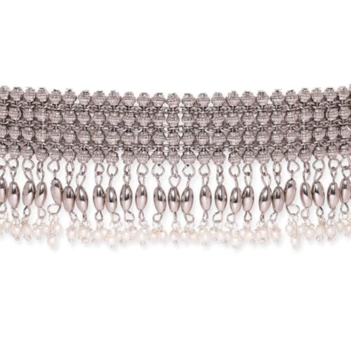 Image of Rubans Choker Necklace Oxidised Style Trendy Jewellery Gift for Women & Girls