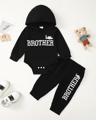 Baby Boy Clothes Newborn Boy Outfits Infant Letter Print Long Sleeve Romper Hoodies Pants Fall Winter Outfits4