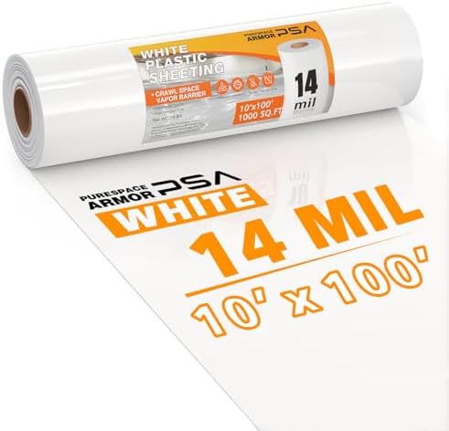 Crawl Space Vapor Barrier, 14 Mil Vapor Barrier, 10'x100', Thick ...