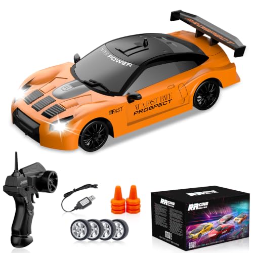 YUAN PLAN RC Drift Car 1/24 2.4GHz Remote Control Car 4WD High Speed Drifting RC Cars with LED Light...