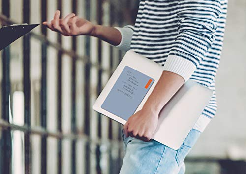 Bloc-notes en silicone réutilisable grand format bleu, cahier imperméable lavable effaçable - 5