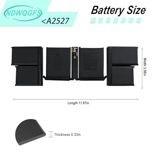 Image of A2527 A2485 Laptop Battery Compatible with MacBook Pro 16 inch A2485 (Late 2021) | 99.6Wh 11.45V Li-Polymer | EMC 3651