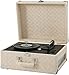 Crosley CR6253B-LT Anthology Vintage 3-Speed Bluetooth in/Out Suitcase Turntable, Light Tan